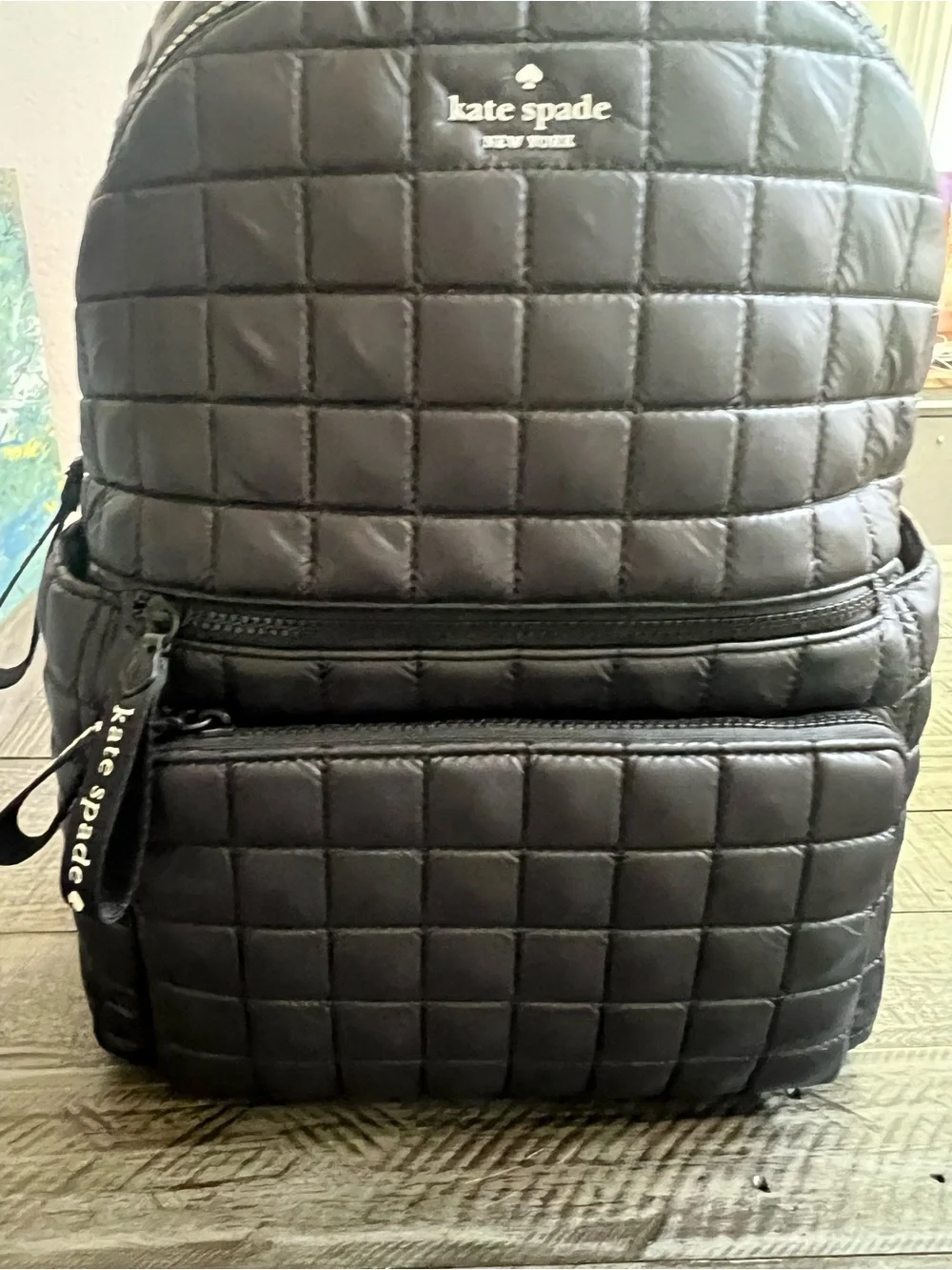 kate spade Black Quilted Camden Backpack